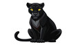 © Rafijur	 - Black panther sitting illustration cartoon animal