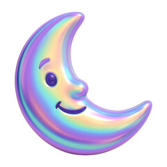 Wall Mural - png colorful crescent moon illustration