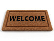 © dylan - welcome door mat front view perspective isolated on white background high resolution