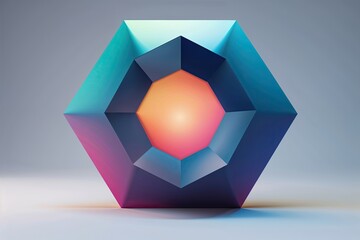 Innovative Digital Interfaces and Network Technology in Gradient Octagonal Design