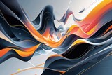 Modern Abstract Tech Illustration with Dynamic Flow and Cutting-Edge Design