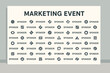 © AthenStudio - Vector illustration of Marketing Event sponsor wall with multiple generic logos. Ideal for conference backdrops, exhibition displays, press walls, or trade show branding and sponsorship presentations.
