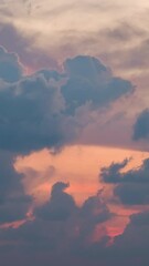 Wall Mural - sky transform from the first light of dawn to a radiant sunrise, with beautiful clouds painting the 
