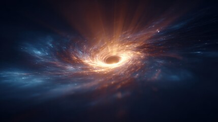 Wall Mural - Vibrant Spiral Galaxy with Radiant Core