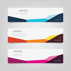 Wall Mural - Abstract wavy geometric banner. Trendy gradient shapes composition. Modern vector design illustration