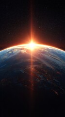 Wall Mural - Sunrise Over Earth: A Spectacular View from Space