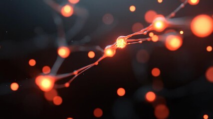 Wall Mural - abstract glowing red orb network with branching filaments against dark background