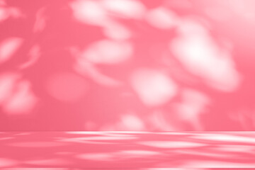 Aufkleber - Wall interior background, studio and backdrops show products.with shadow from window color pink background for text insertion and presentation interior decoration	