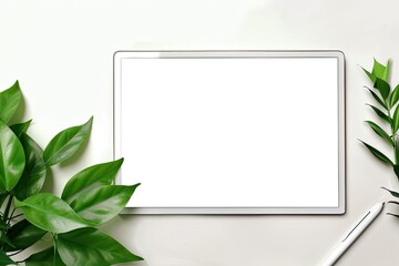 Pixel Perfect Image of Tablet Computer, Isolated on White Background