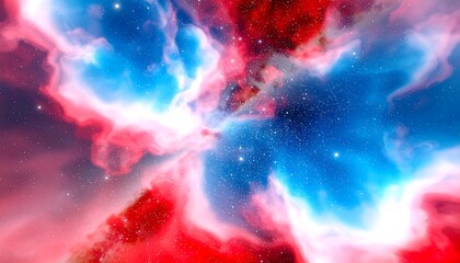 Poster - Cosmic cloud of gas and dust in space.