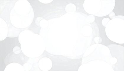 Poster - White abstract bubbles on a light grey background.