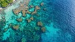 © nikomsolftwaer - Aerial view of vibrant ocean corals tropical paradise landscape photography coastal environment expansive viewpoint colorful aquatic ecosystem