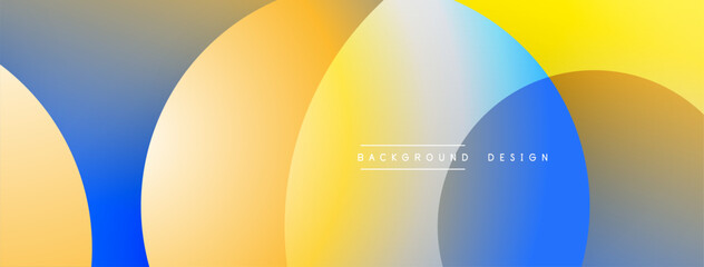 Leinwandbilder - Abstract colorful circles overlap creating gradient effect. Modern design suitable for backgrounds, presentations. Simple, clean aesthetic.