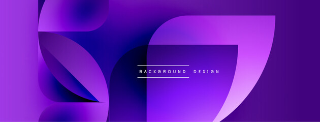 Aufkleber - Abstract purple design features flowing shapes, gradients. Modern background ideal for presentations, websites, branding. Minimalist aesthetic.