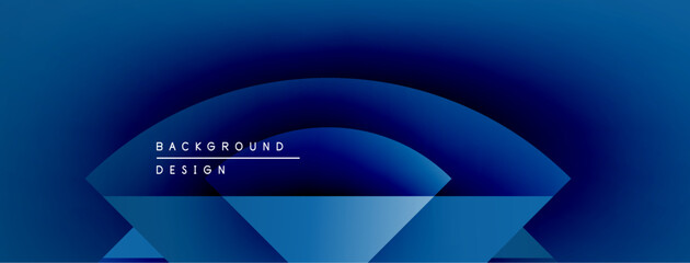 Aufkleber - Abstract blue gradient background. Central shape resembles glowing portal or arch. Text reads background design. Minimalist, modern aesthetic.