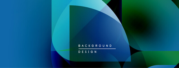 Aufkleber - Abstract gradients blend, creating dynamic visual effect. Blue, green hues dominate composition. Text reads background design.
