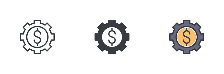 Aufkleber - Financial management different style icon set