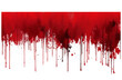 © SHALENA - Red blood or paint flowing down on transparent background. Halloween, murder and horror concept. Red ink splash, splatter and stain.
