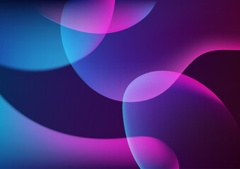 Wall Mural - abstract blue purple pink gradient background with translucent shapes modern vibrant ethereal soft f