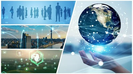 Poster - A collage video of various technology images