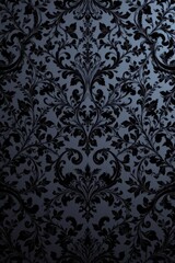 Wall Mural - elegant black floral pattern texture for background use