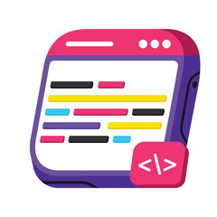 Coding Website Vector style icon. Eps 10 file