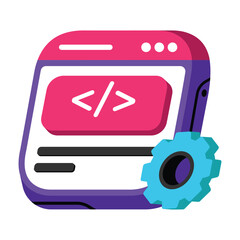 Wall Mural - software development vector style icon. eps 10 file