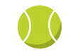 © Zeeshan - A simple illustration of a tennis ball with curved white lines on a white background graphic design