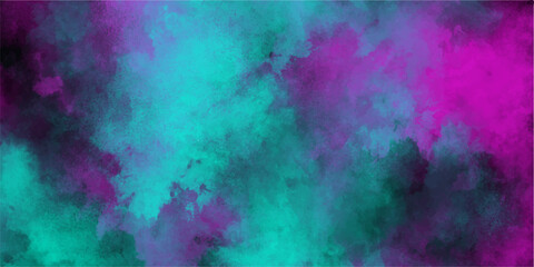 Wall Mural - Abstract watercolor background of teal purple and pink shades artistic textured illustration