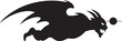 © IllustraStock - Stylized Black Silhouette of a Flying Demon Creature