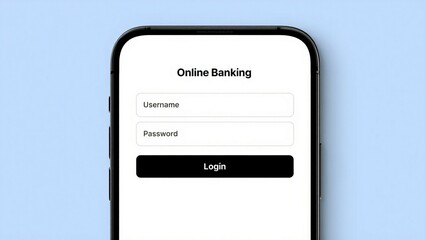 Secure Mobile Banking App Login Screen Design for User-Friendly Interface