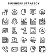 © Icon - Set of Lineal Business Strategy Icons. Lineal art icon. Vector illustration
