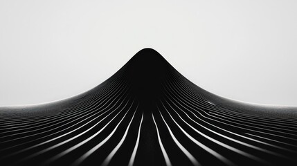 Wall Mural - a mountain range is shown in black and white