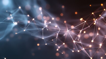 Wall Mural - abstract glowing connections in a digital network, showcasing the beauty of technology and innovatio