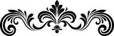 Filigree Crest Heraldic Floral Pattern Motif