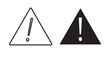 © Hunt - Warning icon set flat style. Vector illustration collection.