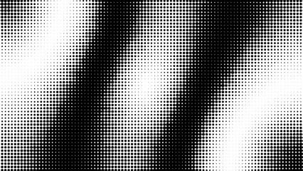 Leinwandbilder - Grunge Halftone Gradient Background – Abstract Black and White Dot Pattern for Anime or manga style comic overlay texture