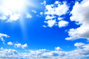 Wall Mural - sunburst with bright skies and clouds