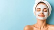 ©  Shomixer - A woman with a face mask and a towel relaxes, embodying the serenity and self-care often associated with spa treatments and the pursuit of beauty and wellness.