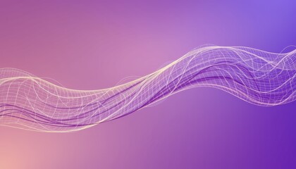 Wall Mural - abstract colorful wave of light with particles on a purple background