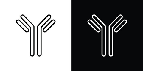 Antibody icon. Simple element illustration. outline and flat symbol design