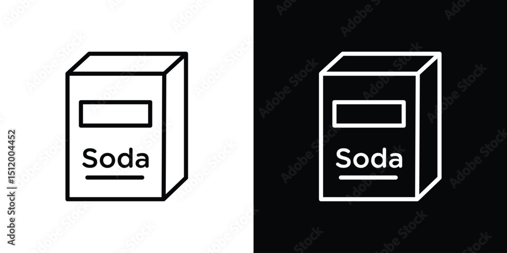 baking soda icon. Simple element illustration. outline and flat symbol ...
