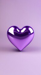 Canvas Print - heart shape purple shiny electronics.
