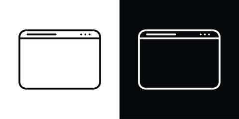 Browser window icon. Simple element illustration. outline and flat symbol design