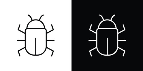 Bug icon. Simple element illustration. outline and flat symbol design