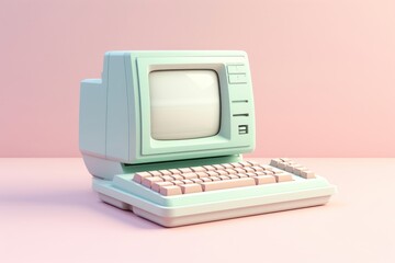 Canvas Print - classic retro computer electronics technology multimedia.