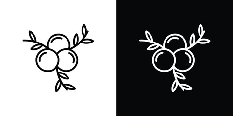 Juniper icon. Simple element illustration. outline and flat symbol design