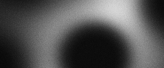 Wall Mural - dark noise texture background black white grainy banner design creative poster, abstract header back