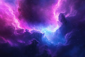 Wall Mural - nebula purple astronomy universe.