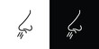 © Hunt - Runny nose icon. Simple element illustration. outline and flat symbol design